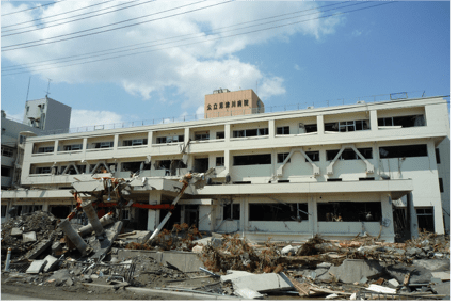 震災直後の公立志津川病院
